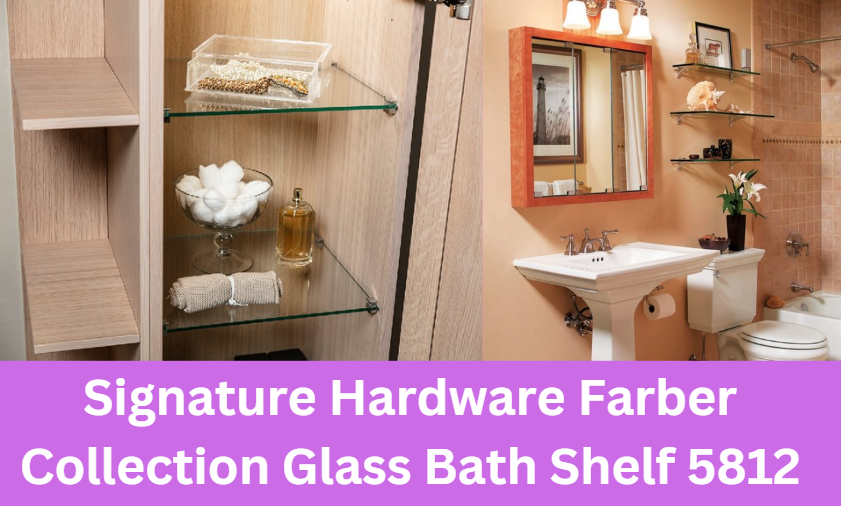 Signature Hardware Farber Collection Glass Bath Shelf 5812