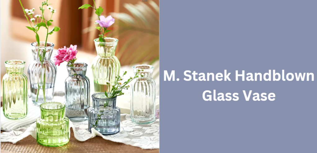 M. Stanek Handblown Glass Vase